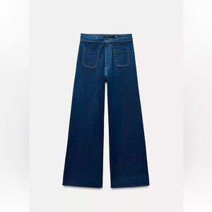 Zara Deep Blue Flare Jeans
